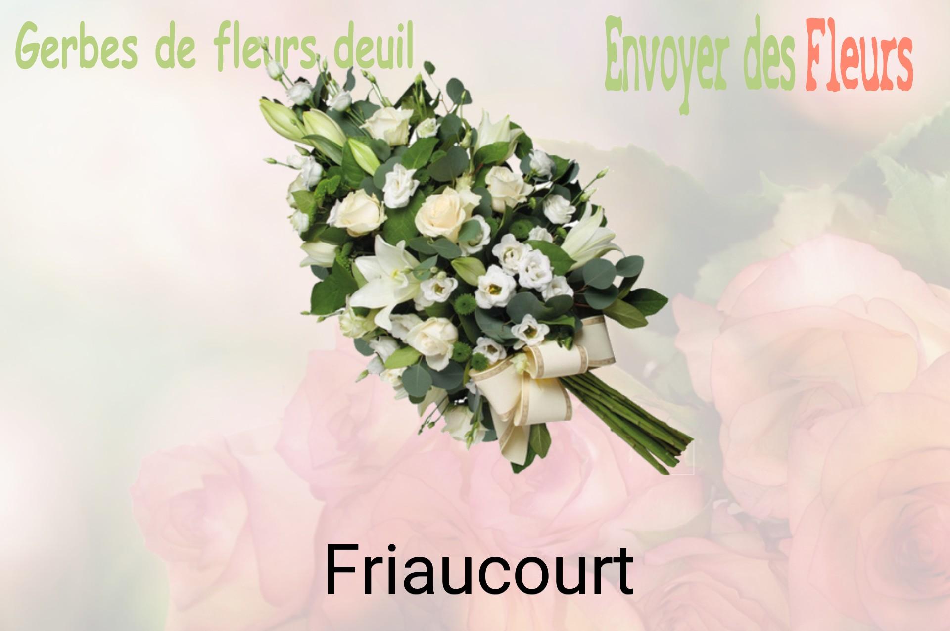 Gerbe de fleurs de deuil livrée à Friaucourt
